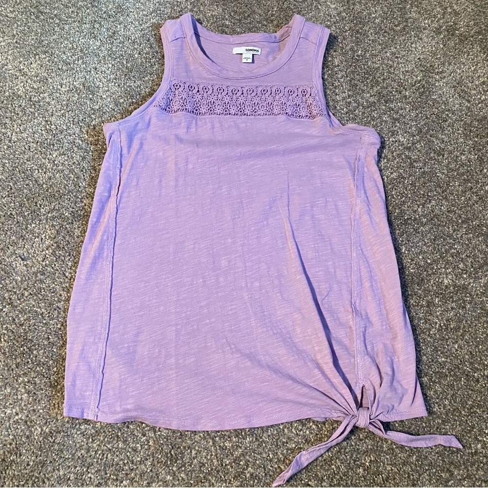 Sonoma purple tank top size Small